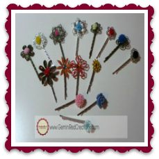 Flower Hair Pins (set of 5)$8.50Where To Buy