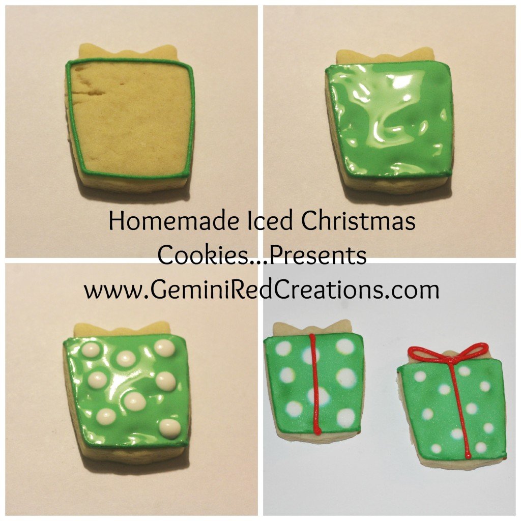 Iced Christmas Cookies - Presents (3)