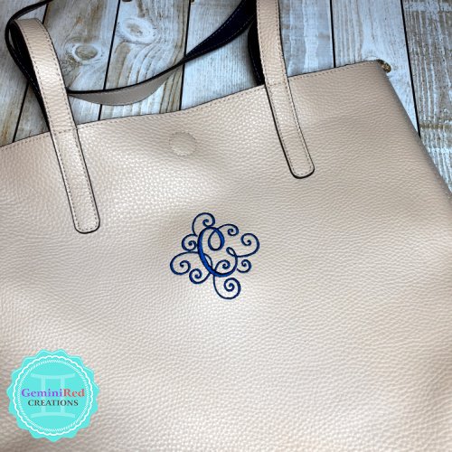 Faux Leather Tote Bag {monogrammed}