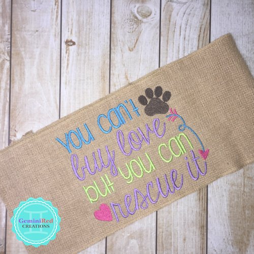Burlap Pillow Wraps with Dog Sayings