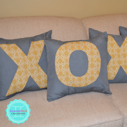 Initial Applique Pillow Covers {Made to Order}