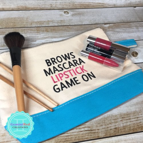 Brows Game On Canvas Cosmetic Bag