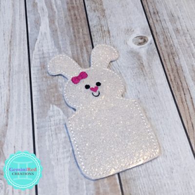 Bunny Embroidered Vinyl Gift Card Holder