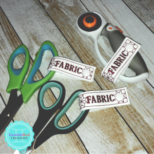 Embroidered Scissor Tags {Fabric}