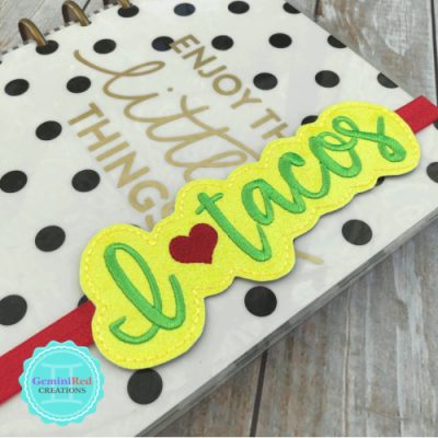 I *heart* Tacos Planner Book Band
