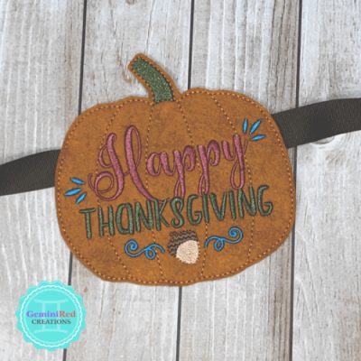 Thanksgiving Pumpkin Banner Piece
