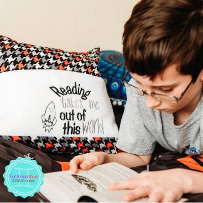 Reading Out of this World Book Pillow Cover