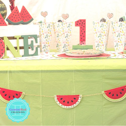Watermelon Slice Banner Piece