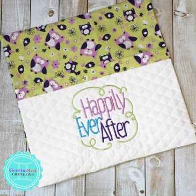 Book Quote Word Art Reading Pillow Cover Happily Ever After