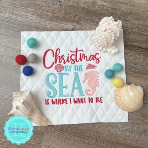 Christmas by the Sea Pillow Cover