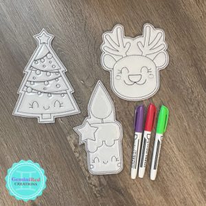 Coloring Flat Doodle Set - Happy Christmas