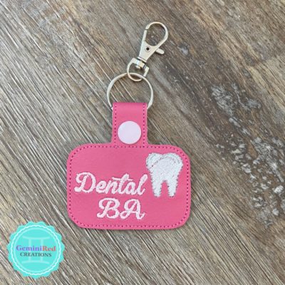 Dental BA Embroidered Key Fob