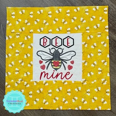 Bee Mine Pillow Cover {Ready to Ship}