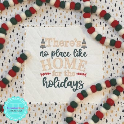Home for the Holidays Pillow Cover {Ready to Ship}