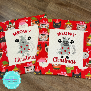 Meowy Christmas Pillow Cover