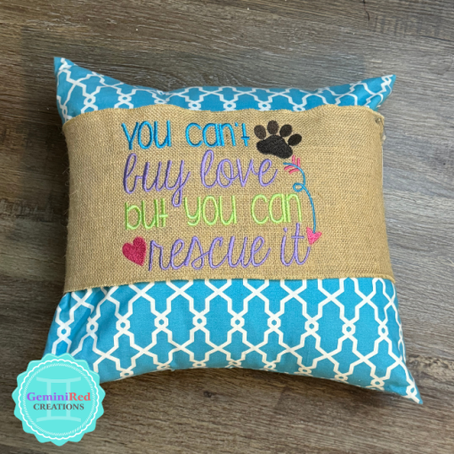 You Can't Buy Love Dog Saying Pillow Wrap {Ready to Ship}