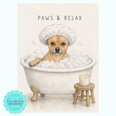 Paws & Relax Greeting Card
